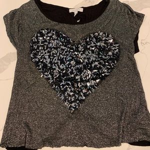 Delias Sequin Heart shirt
